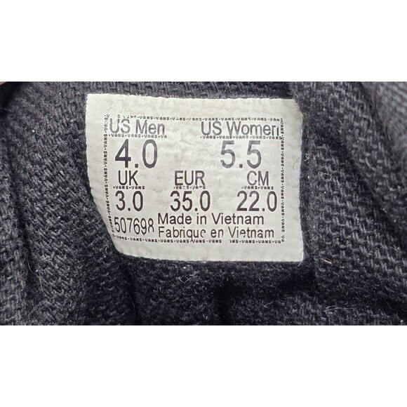 Vans Old Skool Sneakers Bee Check Black White Lace-Up Womens 5.5 Skater Grunge - Picture 3 of 10